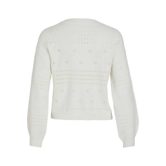 Vila Viril ls o-neck pointelle knit top off-white 4219.02.0005 large