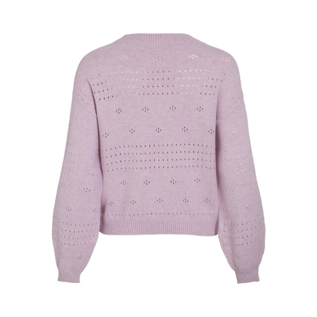 Vila Viril ls o-neck pointelle knit top lila 4219.51.0049 large