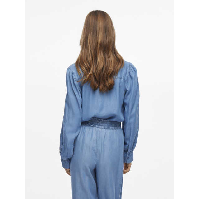 Vila vigivani l/s placket denim shirt/r 141045 light blue denim 06615.260.0003 large