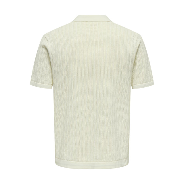 Only & Sons onsmoon reg 12 ss polo knit 22032760 egret 05311.198.0022 large