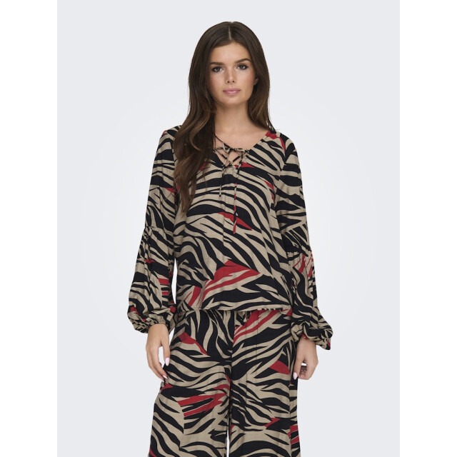 Jacqueline de Yong philippa l/s top wvn 15338391 bossa nova graphic zebra 06615.991.0079 large