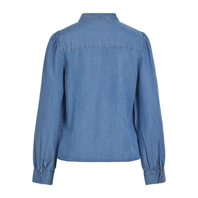 Vila vigivani l/s placket denim shirt/r 141045 light blue denim 06615.260.0003 large