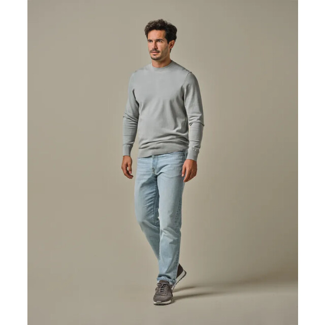 Profuomo pullover crew neck ls ppwj10001g z2 mid green 05711.369.0113 large