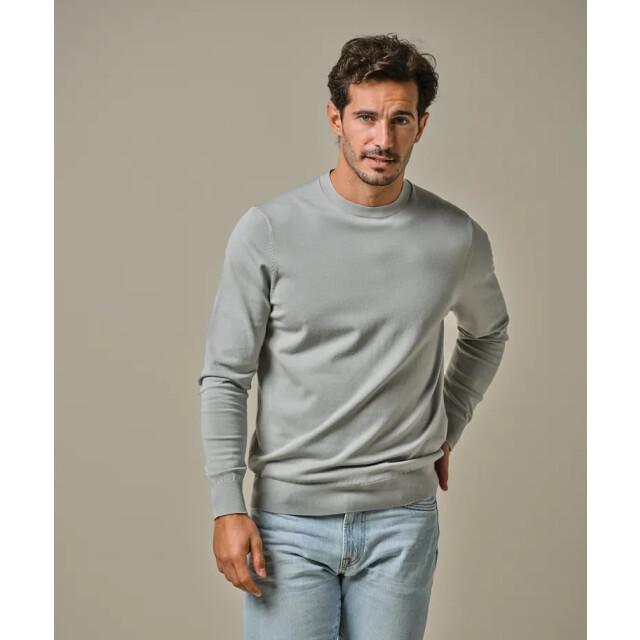 Profuomo pullover crew neck ls ppwj10001g z2 mid green 05711.369.0113 large