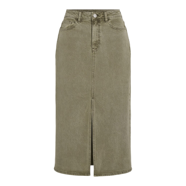 Vila vijaf rw denim midi skirt/r 14104698 capulet olive 06415.368.0008 large
