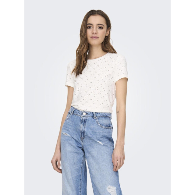 Jacqueline de Yong cathinka s/s tag top jrs noos 15158450 cloud dancer 06011.198.0145 large