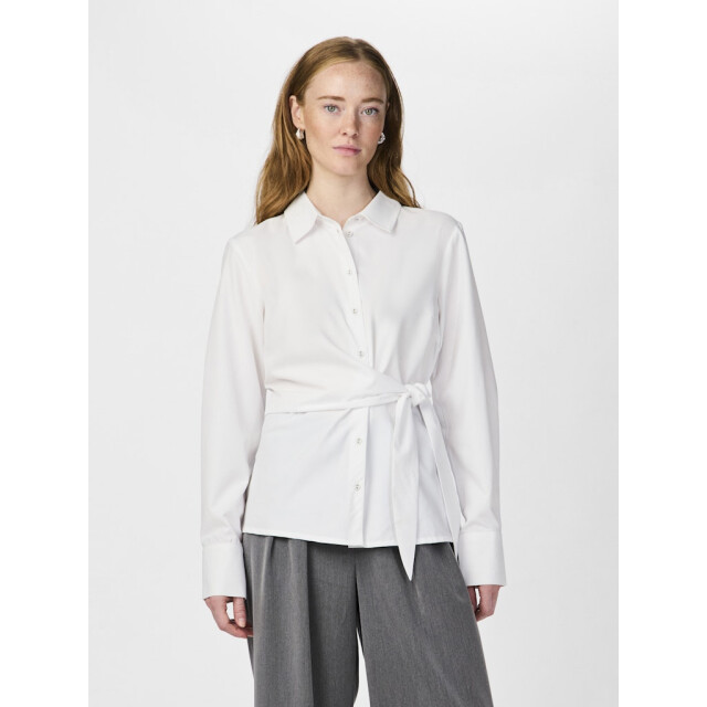 Y.A.S yasestima ls tie shirt 26036314 star white 06615.100.0018 large