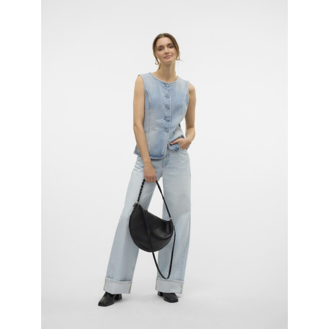 Vero Moda vmsiola sl waistcoat si311 10326329 light blue denim 06226.260.0147 large