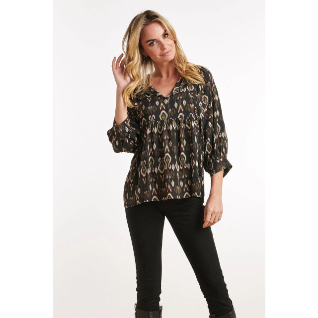 Smashed Lemon 22621 bohemian top aztec print 22621-999-720 large