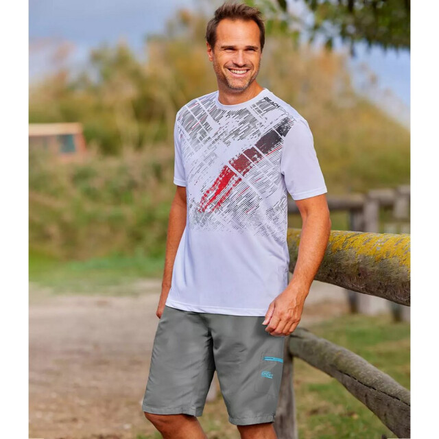 Atlas For Men Heren sportief t-shirt (pak van 3) UTAF160_whiteredblack large