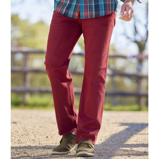 Atlas For Men Heren twill broek (set van 2) UTAF520_burgundytan large