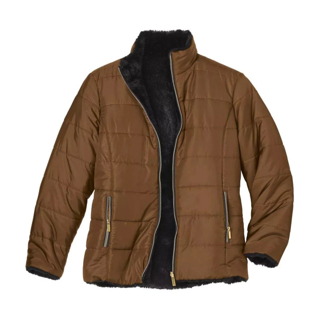 Atlas for Women Dames 2 in 1 omkeerbaar gewatteerd jack UTAF1083_blacklightbrown large