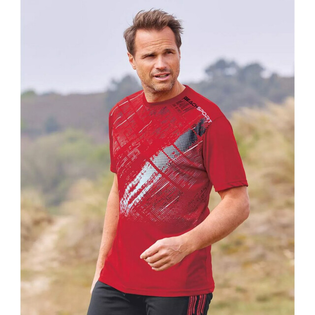 Atlas For Men Heren sportief t-shirt (pak van 3) UTAF160_whiteredblack large