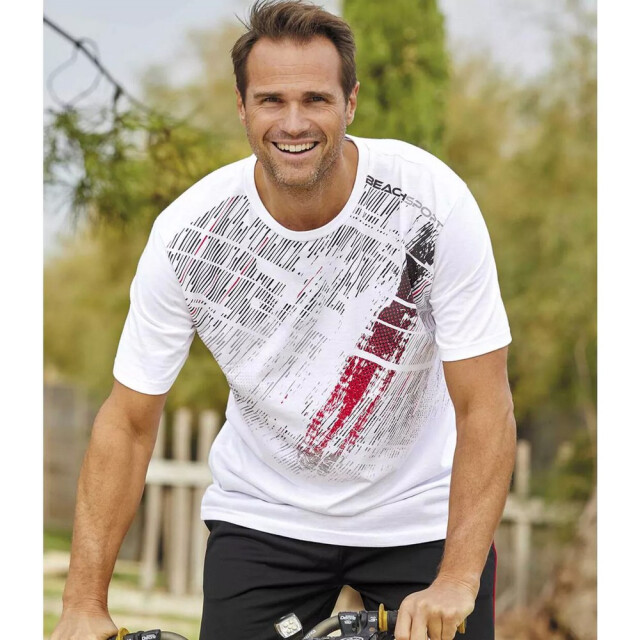 Atlas For Men Heren sportief t-shirt (pak van 3) UTAF160_whiteredblack large