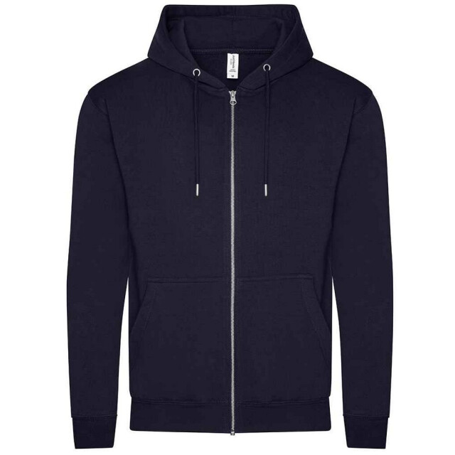Awdis Unisex organic zip hoodie voor volwassenen UTLT1673_newfrenchnavy large