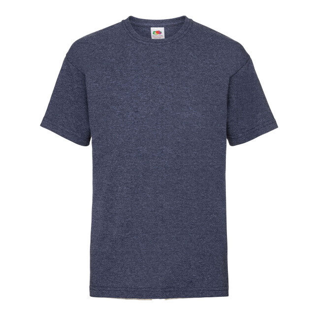 Fruit of the Loom Kinder/kinder t-shirt van katoen met waardevol gewicht UTLT1724_vintageheathernavy large