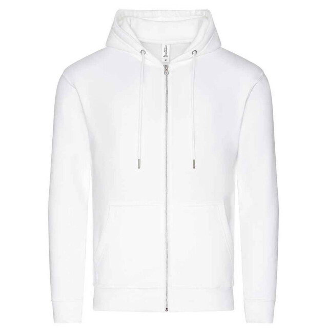 Awdis Unisex organic zip hoodie voor volwassenen UTLT1673_arcticwhite large