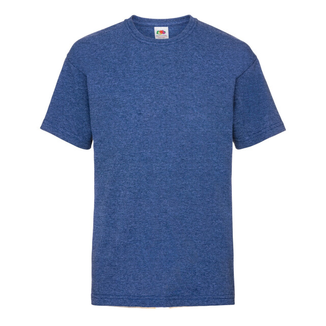 Fruit of the Loom Kinder/kinder t-shirt van katoen met waardevol gewicht UTLT1724_retroheatherroyal large