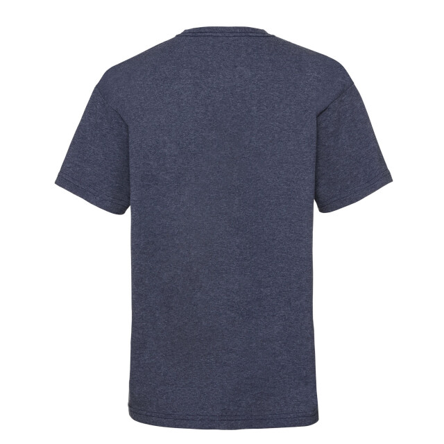 Fruit of the Loom Kinder/kinder t-shirt van katoen met waardevol gewicht UTLT1724_vintageheathernavy large