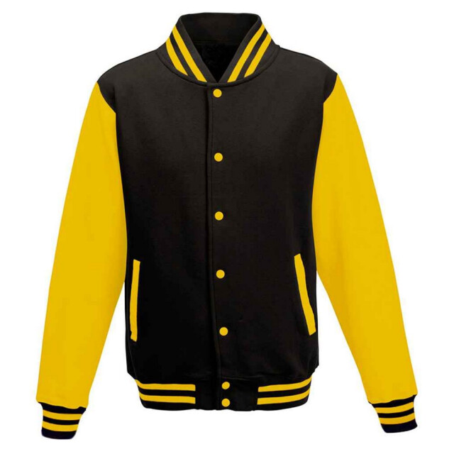 Awdis Varsity-jasje in polykatoen voor volwassenen UTLT1881_jetblacksunyellow large