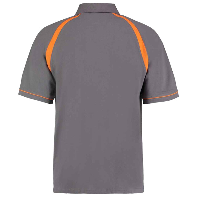 Kustom Kit Heren oak hill klassiek poloshirt UTLT4015_charcoalorange large