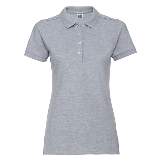 Russell Athletic Dames stretch fitted poloshirt UTLT4619_lightoxfordheather large