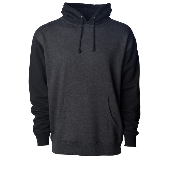 Independent Heren heather zwaargewicht pull over hoodie UTLT5570_charcoalheatherblack large