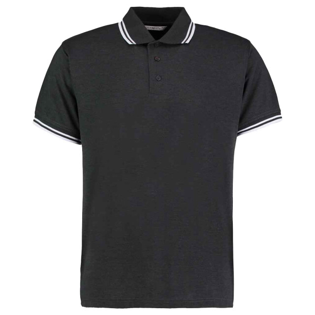 Kustom Kit Heren superwash 60c getipt klassiek poloshirt UTLT5245_graphitewhite large