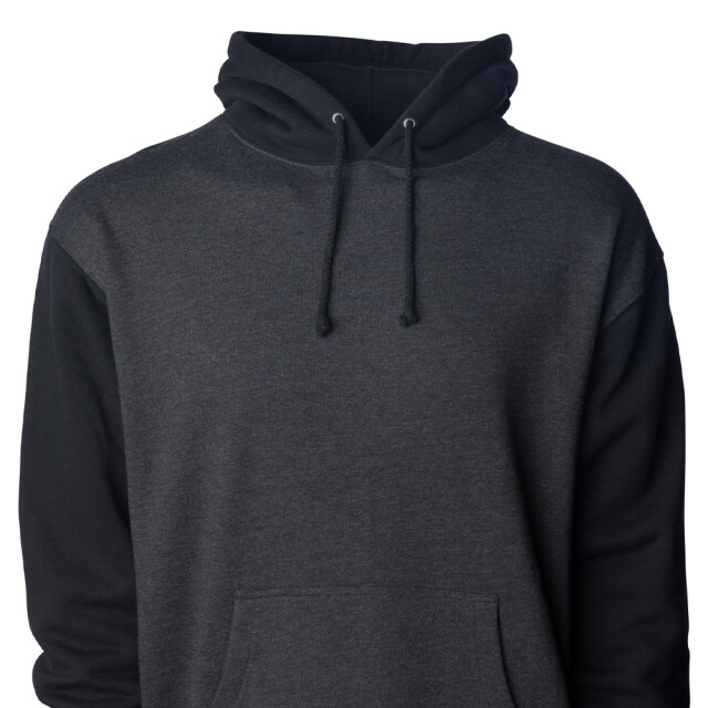 Independent Heren heather zwaargewicht pull over hoodie UTLT5570_charcoalheatherblack large
