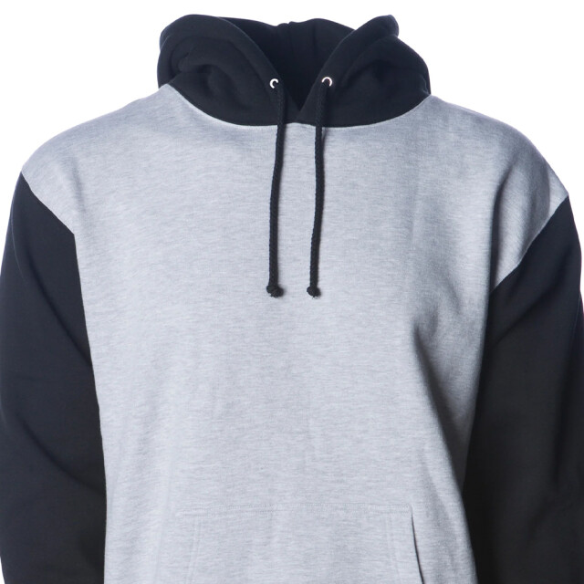Independent Heren heather zwaargewicht pull over hoodie UTLT5570_greyheatherblack large