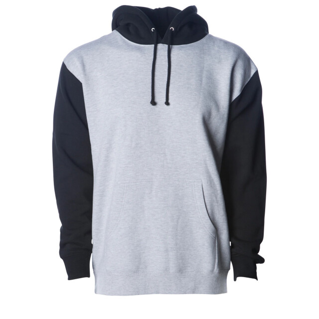 Independent Heren heather zwaargewicht pull over hoodie UTLT5570_greyheatherblack large