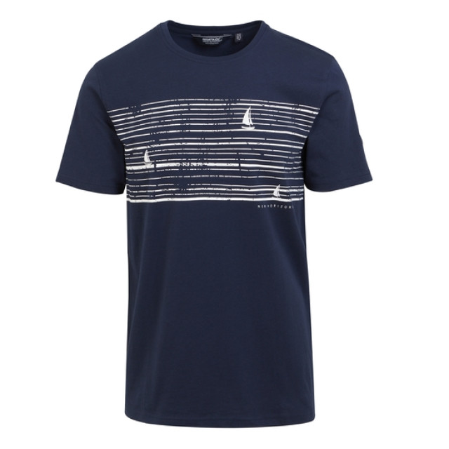 Regatta Heren cline viii rug t-shirt met opdruk UTRG9944_navy large