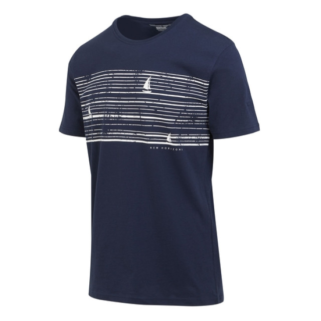 Regatta Heren cline viii rug t-shirt met opdruk UTRG9944_navy large