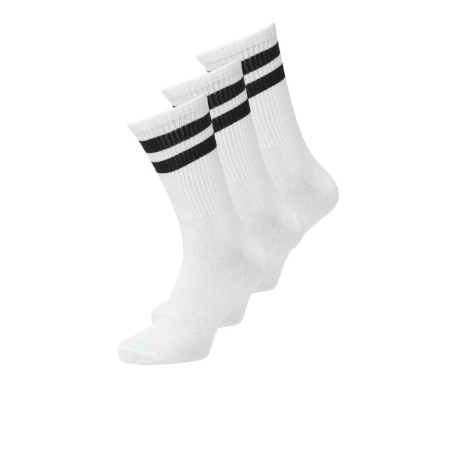 Jack & Jones Heren tennissokken wit 3-pack 12260082 large