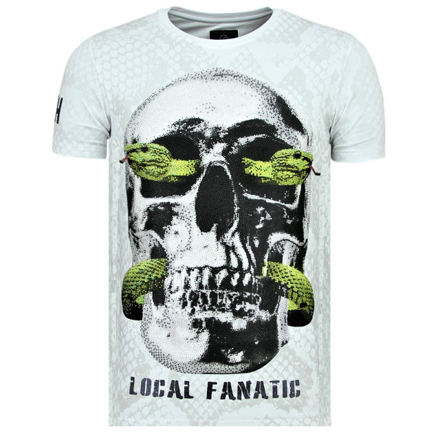 Local Fanatic Skull snake strakke t-shirt 11-6326W large