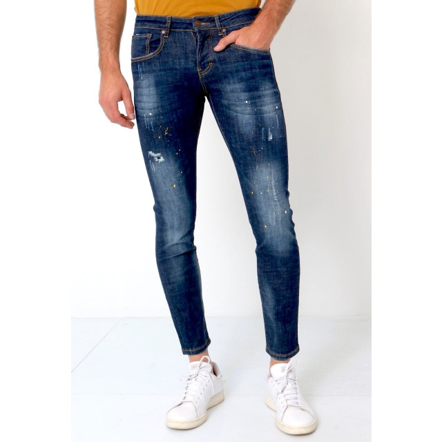 True Rise Basic broek jeans met verfvlekken D-3068 large