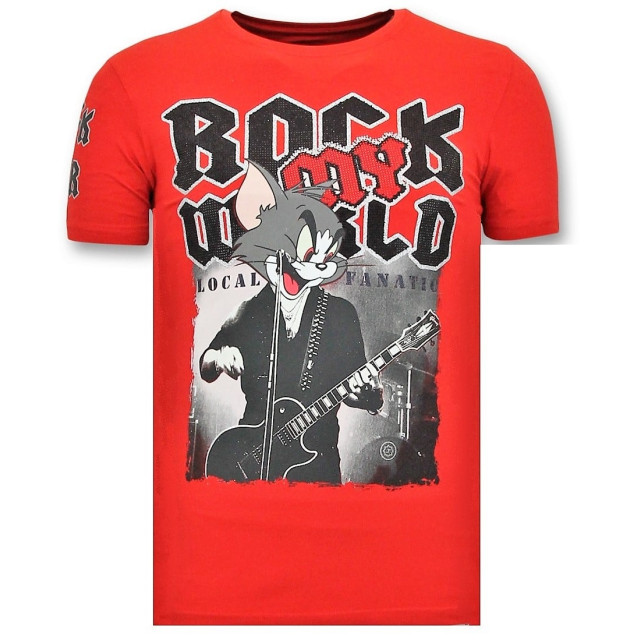 Local Fanatic T-shirt rock my world cat 11-6366R large