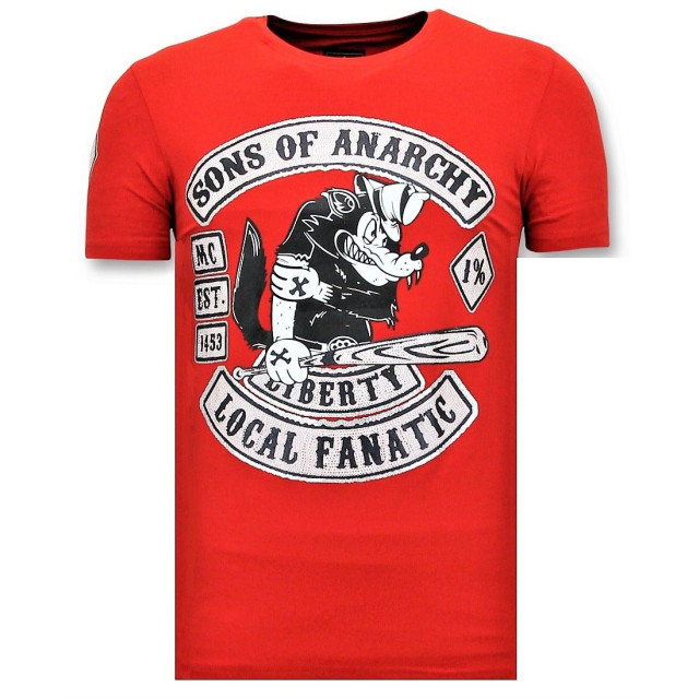 Local Fanatic T-shirt met opdruk sons of anarchy print 11-6369R large