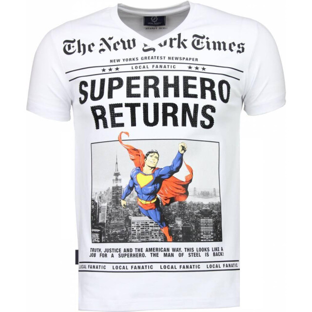 Local Fanatic Superhero returns t-shirt 2314W large
