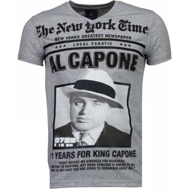 Local Fanatic Al capone rhinestone t-shirt 4784G large