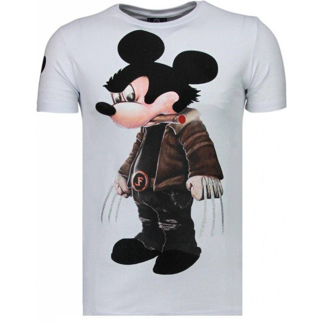 Local Fanatic Bad mouse rhinestone t-shirt 5090W large