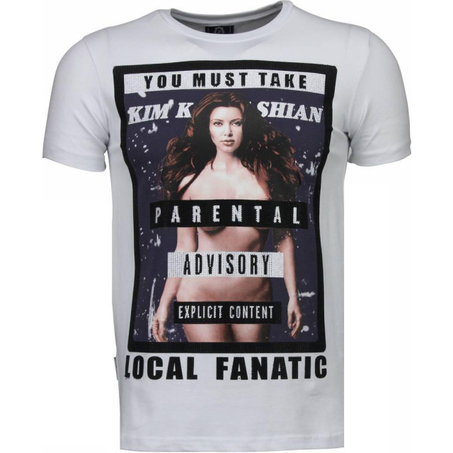 Local Fanatic Kim kardashian rhinestone t-shirt 4779W large