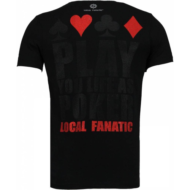 Local Fanatic Hot & famous poker bar refaeli rhinestone t-shirt 4782Z large