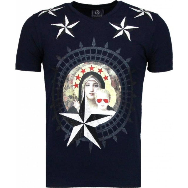 Local Fanatic Holy mary rhinestone t-shirt 5097N large