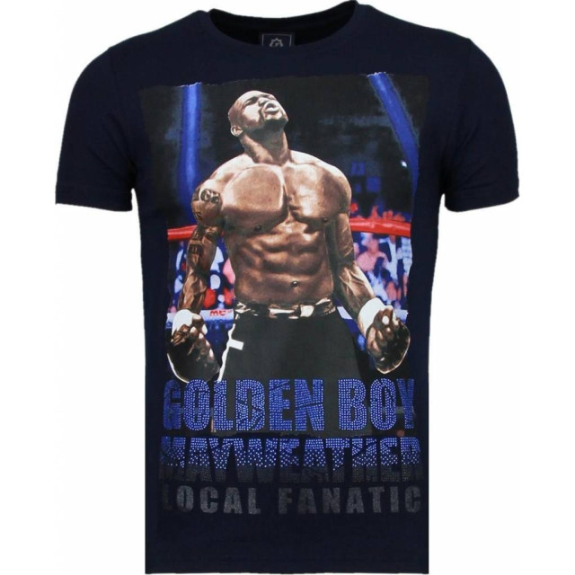 Local Fanatic Golden boy mayweather rhinestone t-shirt 5092N large