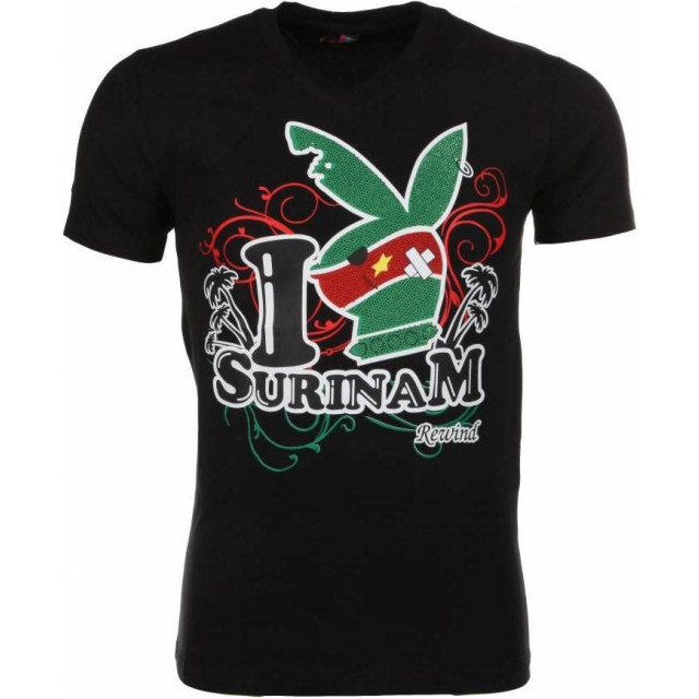 Local Fanatic T-shirt i love suriname 2309Z large