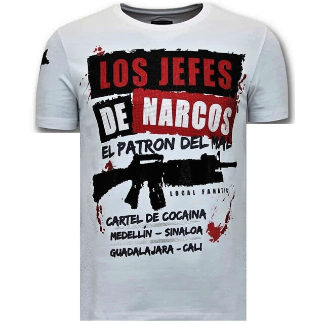 Local Fanatic T-shirt los jefes de narcos 11-6372W large