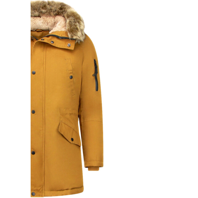 Enos Lange winterjas met faux bontkraag CA-7023GL | CA-7105GL large