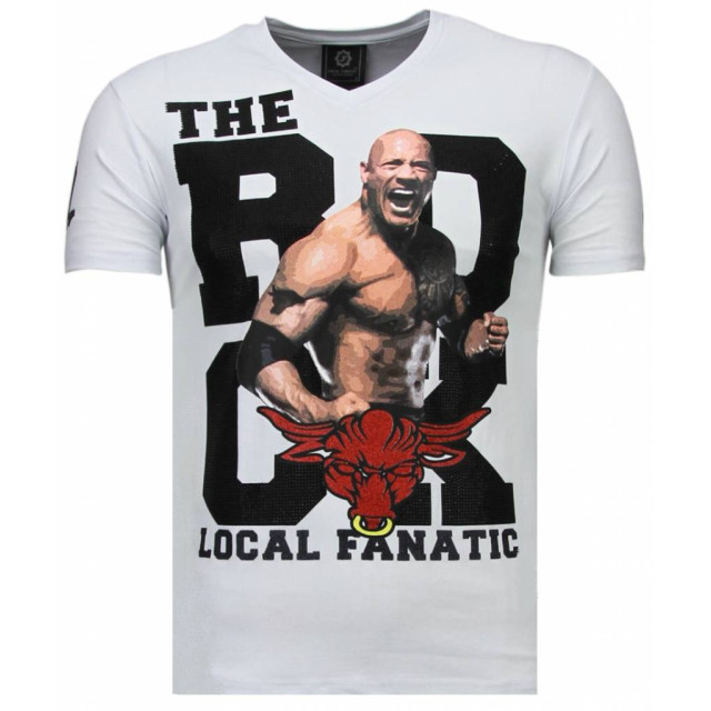 Local Fanatic The rock rhinestone t-shirt 5763W large