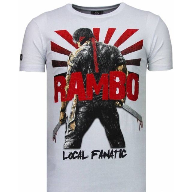 Local Fanatic Rambo shine rhinestone t-shirt 5769W large